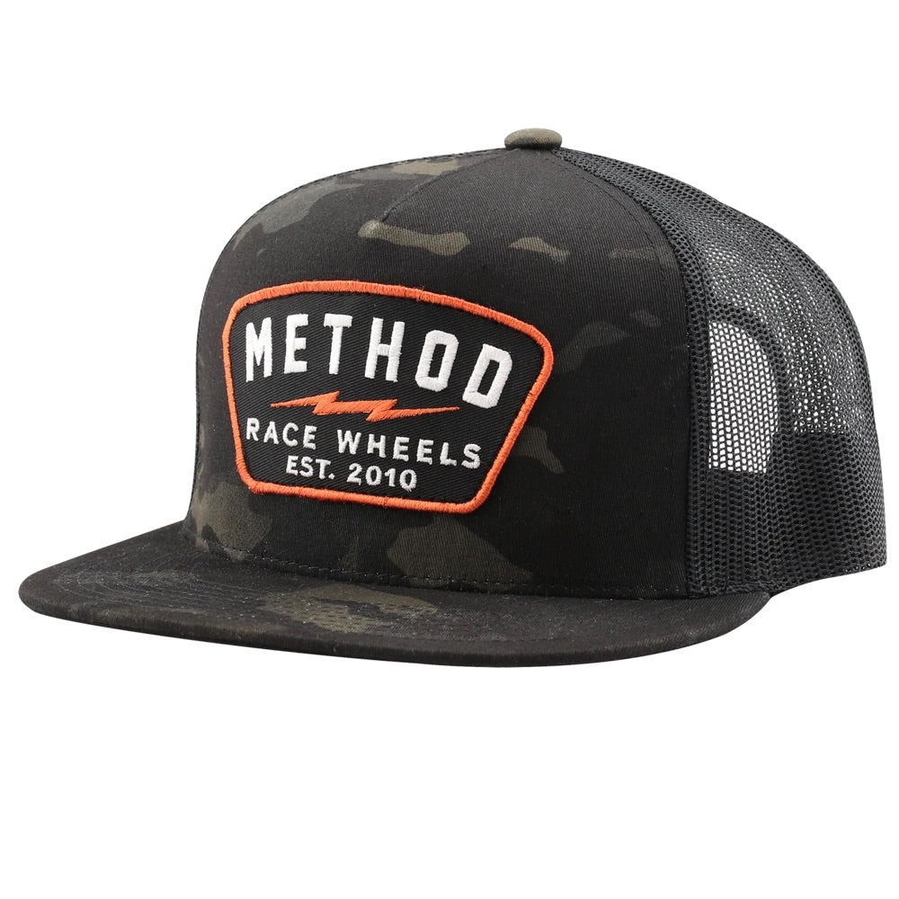 Method Bolt Patch Trucker Hat | Dark Camo Snapback